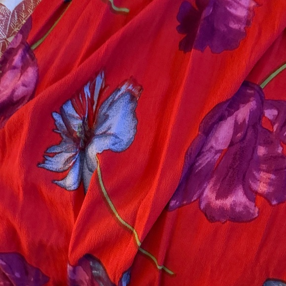 Floral Red Midi Dress - Picture 5 of 5